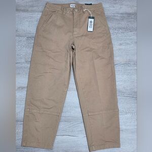 NWT Alpine Design Women's Tan Barrel Pant. High-Rise, Relaxed Leg.